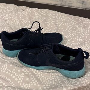 Nike Midnight Black Sneakers with Aqua Soles